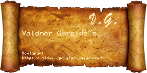 Valdner Gorgiás névjegykártya